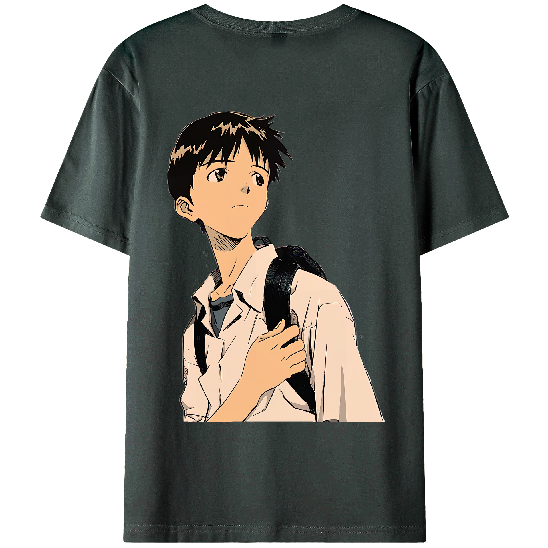 （画像用） EVA 新世紀エヴァンゲリオン 綿100％ メンズ半袖Tシャツ（バックプリント） 通気性